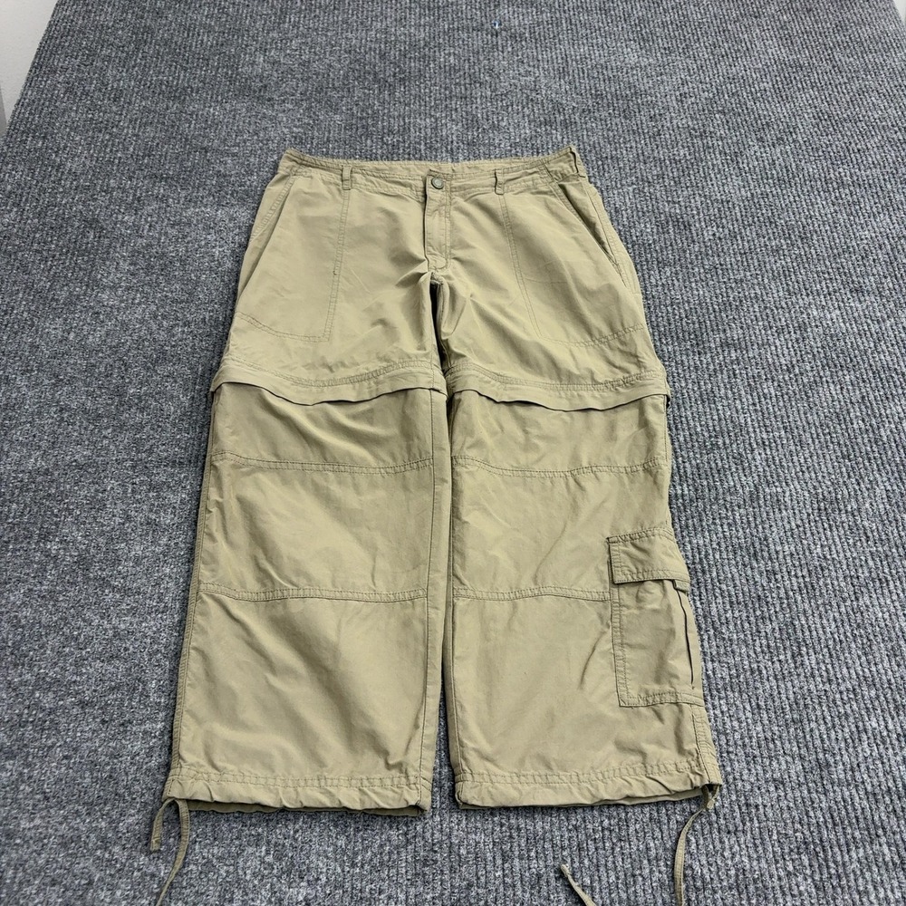 Eastern Mountain Sports Pants Womens 4 Tan Cotton Nylon Convertible Hiking Gorp